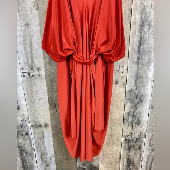 MISA Los Angeles Domino Tie Front Dress in Red Size Medium. - Picture 5 of 10